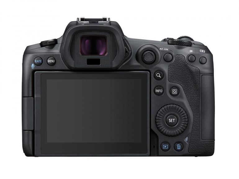 Bedienoberfläche der Canon EOS R5.