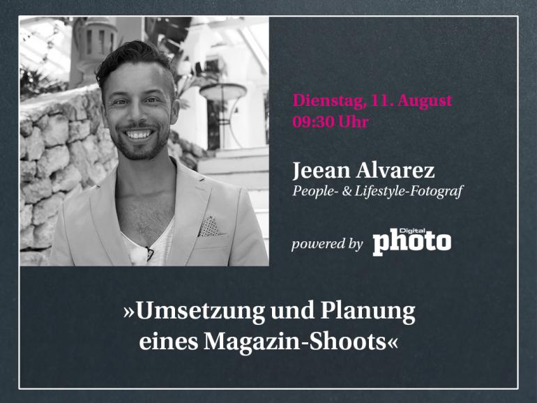 tPIC 2020: Umsetzung und Planung eines Magazin-Shoots mit Jeean Alvarez (Live ab 9:30 Uhr)
