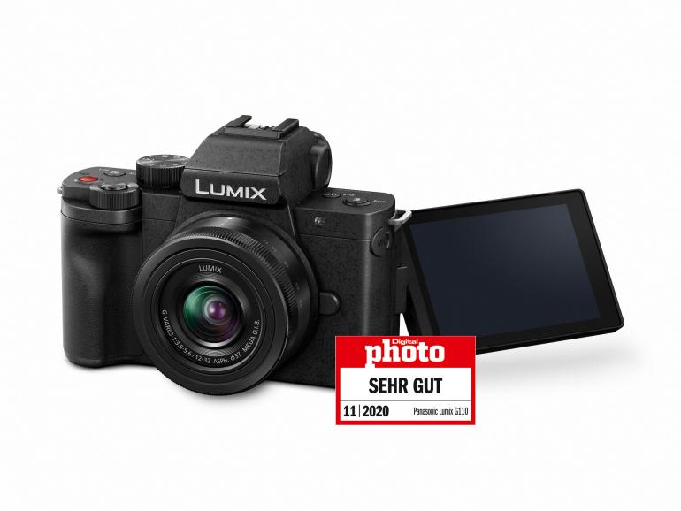 Der berührungsempfindliche 3-Zoll-Monitor der Panasonic Lumix G110 ist dreh- und schwenkbar.