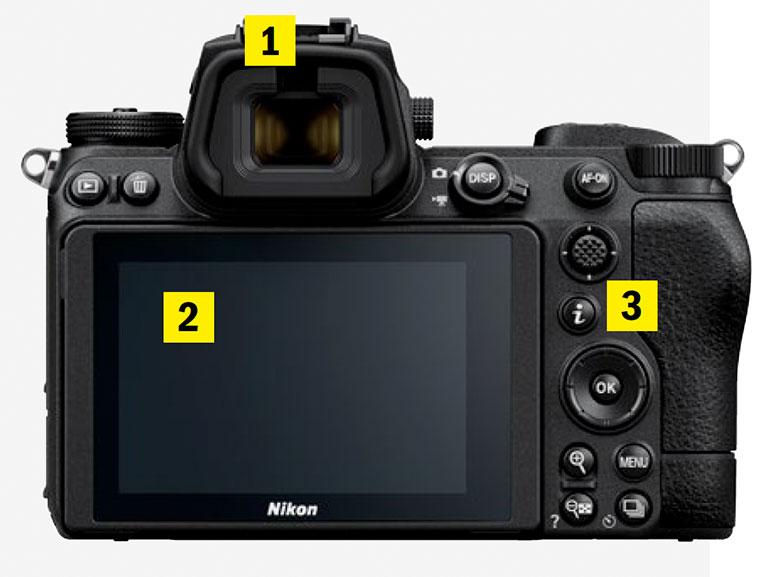 Die Rückseite der Nikon Z 6 II. 