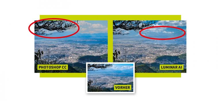 Himmel austauschen: Photoshop CC vs. Luminar AI im Duell