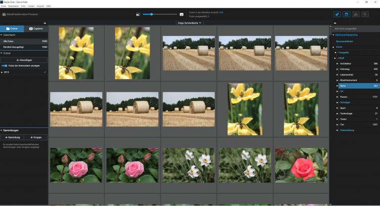 9.300 Fotos importiert: Leser Heiko Röder hat zum Anfang seines Tests alle Aufnahmen aus dem Jahr 2013 importiert.