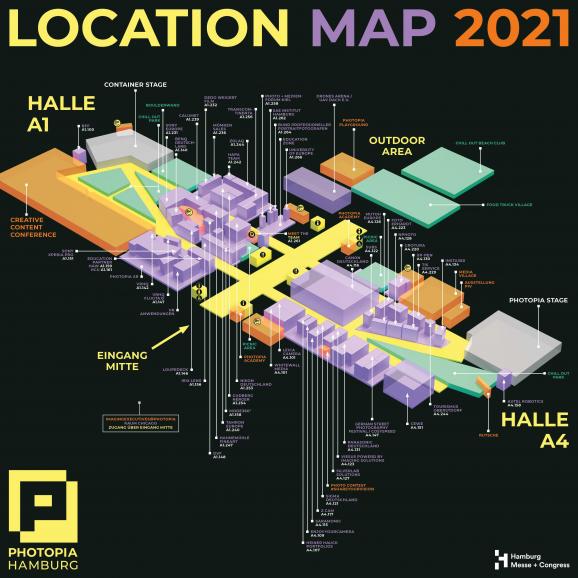 Lageplan der PHOTOPIA Hamburg 2021.