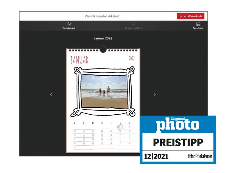 ifolor Digitaldruck-Fotokalender Testergebnis