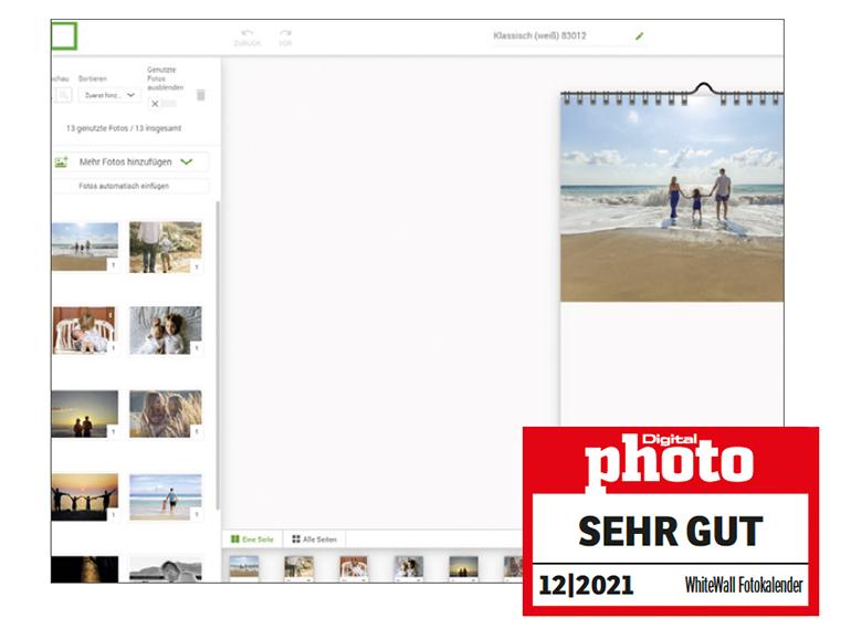 WhiteWall Digitaldruck-Fotokalender Testergebnis