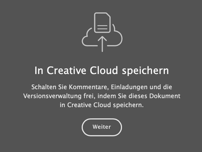 In Creative Cloud speichern