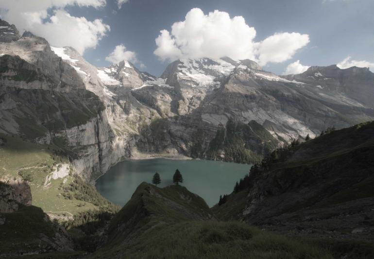 Bergsee ohne Bildbearbeitung