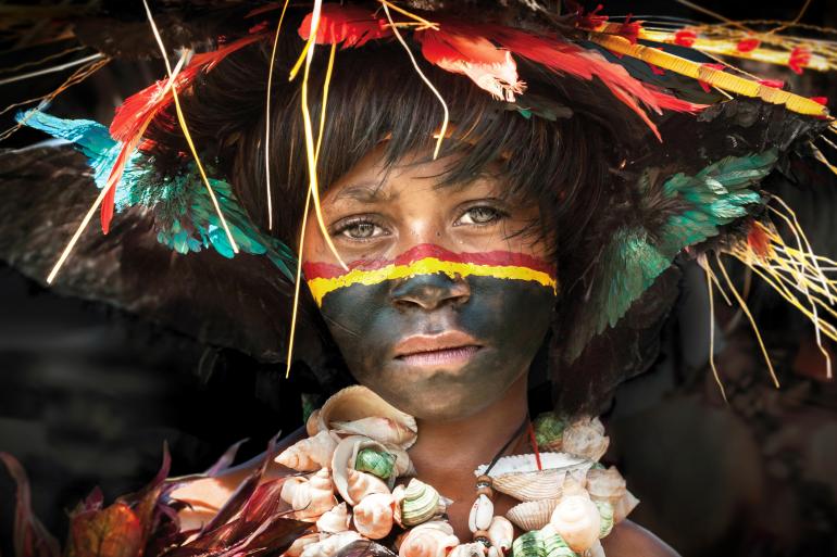 Mädchen vom Stamm der Andakelkang, Papua-Neuguinea