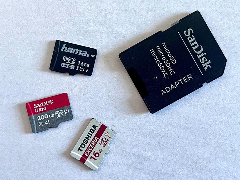 Micro-SD-Karten und Adpater