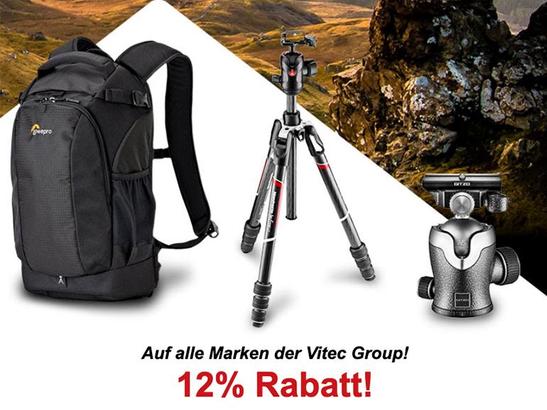 Foto Erhardt reduziert bis zu 01.05.2022 alle Zubehörartikel der Vitec Group.