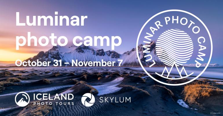 Vom 31.10 bis 7.11.2022 lädt Skylum zu einem Fotocamp in Island ein.