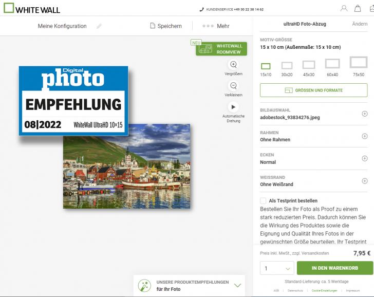WhiteWall Testergebnis