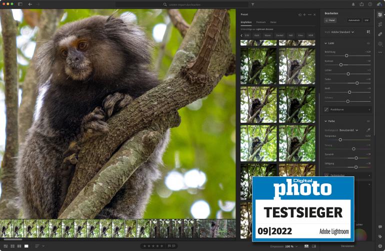 Adobe Lightroom 2022 Testergebnis.