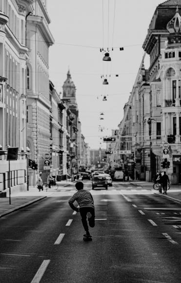 Skater on the streets of Zagreb