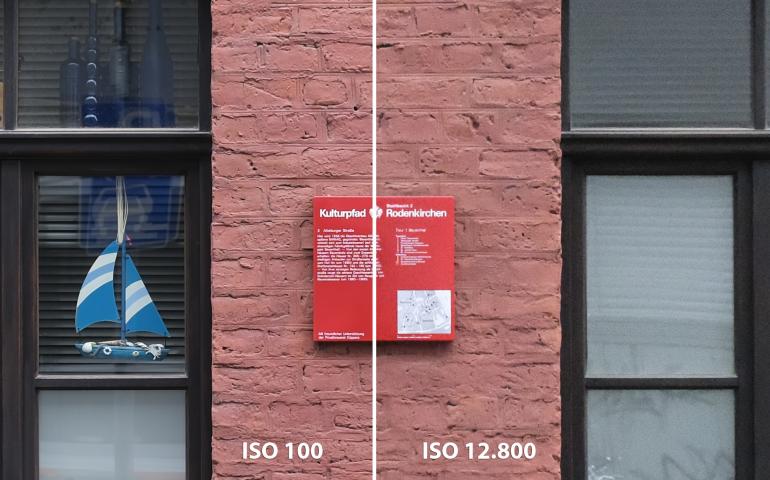 ISO 100 vs. ISO 12.800 im direkten Vergleich.