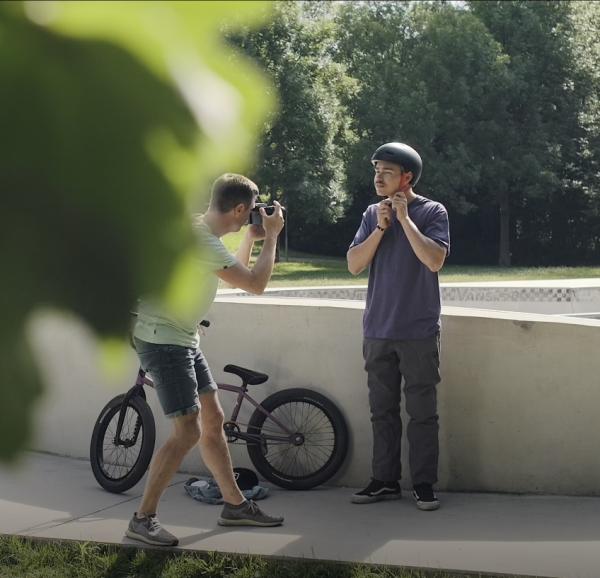 Foto-Shooting: Sportler und Fotograf runden das Shooting schließlich mit einer Porträt-Einheit ab.