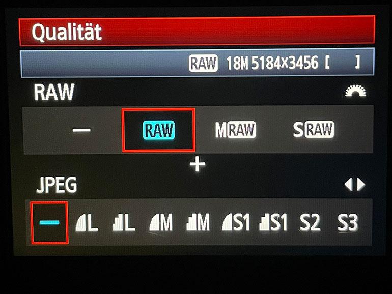 Bildqualität einstellen