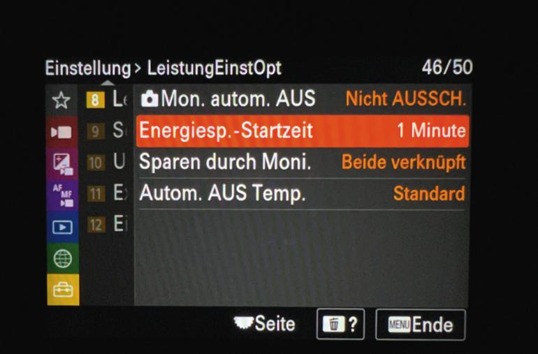 Energiespar-Startzeit