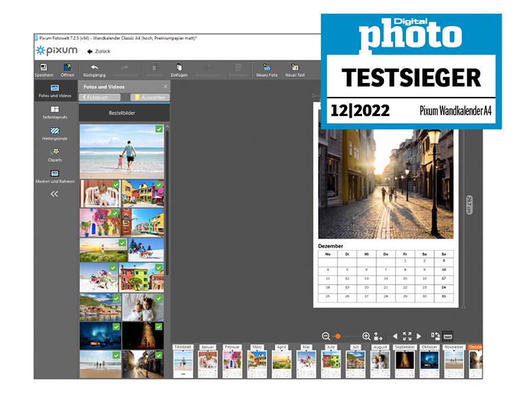 Pixum Fotokalender Testergebnis.