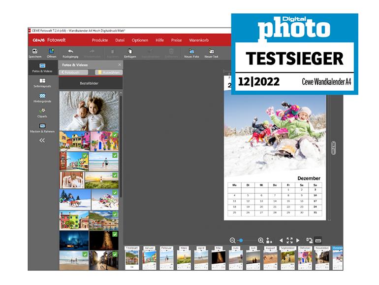 Cewe Fotokalender Testergebnis.