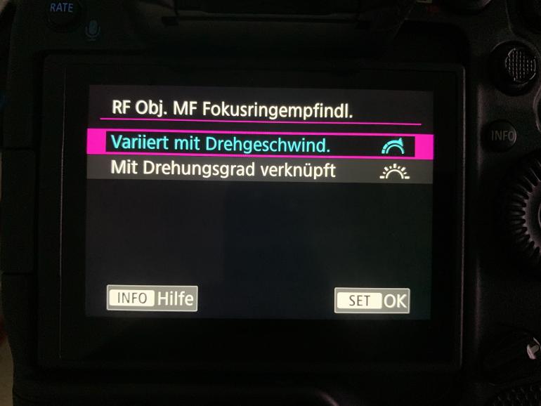 Fokusringempfindlichkeit