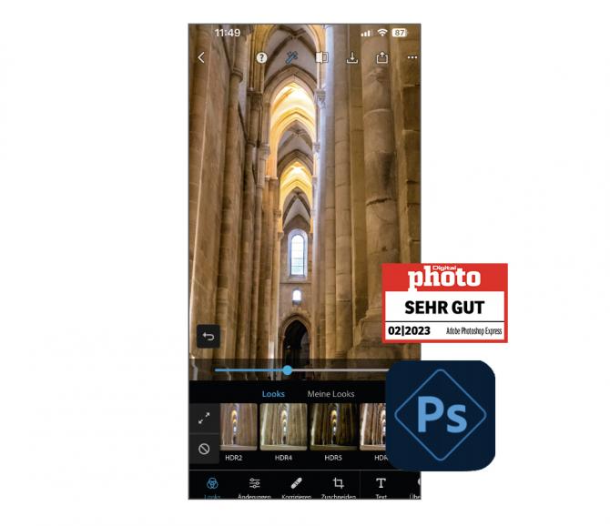 Adobe Photoshop Express Testergebnis