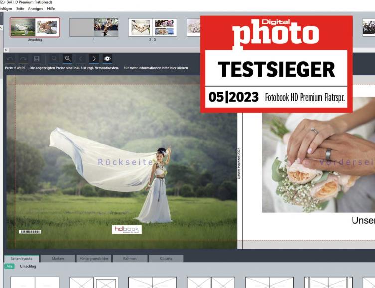 Fotobook HD Premium Flatspread-Bindung Testergebnis