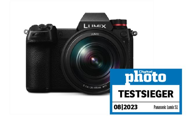 Panasonic Lumix S1 mit Testlogo