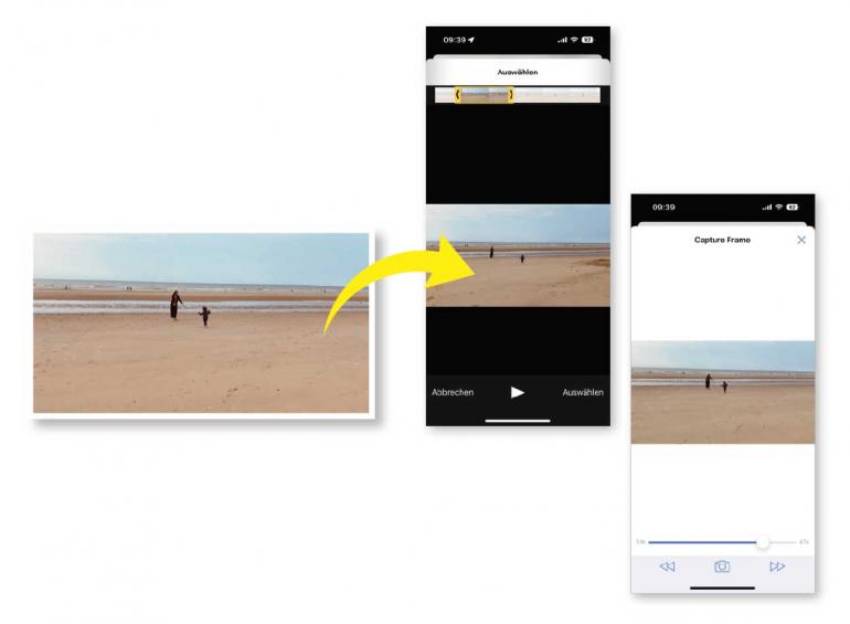 Mit wenigen Handgriffen extrahieren Sie Einzelbilder aus Videos, hier mit der App Video to Pic.