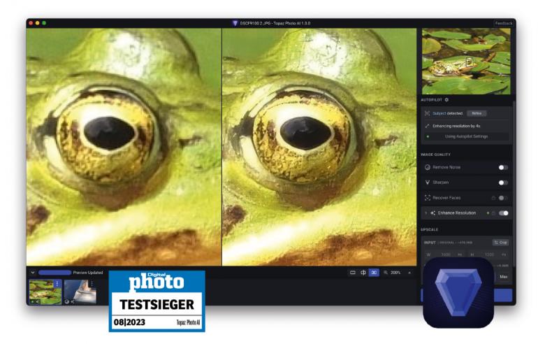 Topaz Photo AI Testergebnis