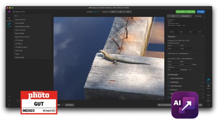 On1 Resize AI Testergebnis