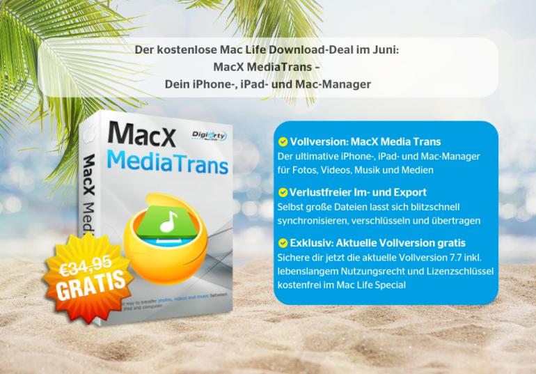Der kostenfreie Mac Life Download-Deal im Juli: MacX MediaTrans