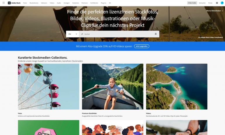 Adobe Stock ist eine der größten Bilddatenbanken.