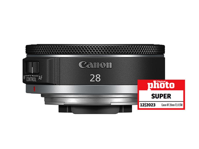 Canon RF 28mm F2.8 STM mit Testlogo