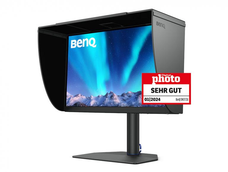 Der BenQ SW272U wurde speziell für all jene entwickelt, die Bilder bearbeiten – der Monitor überzeugt mit einer genauen Farbwiedergabe. Praktisch: Der Blendenschutz ist beim Monitor im Lieferumfang enthalten.