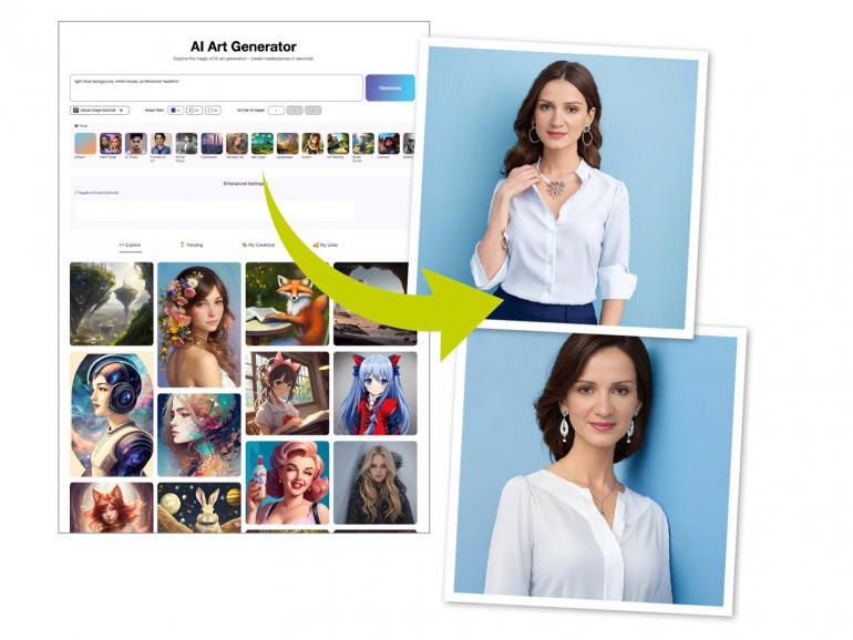Kostenlose Angebote: Im Internet finden Sie auch kostenfreie Generatoralternativen. Der hier getestete AI Art Generator von Artguru funktioniert ohne Anmeldung und mit nur einem Foto als Referenz, bietet allerdings keinerlei Information über den Hersteller sowie die Bildnutzung und -rechte. Die Ergebnisse wirken auch ernüchternd unrealistisch und sind somit unbrauchbar.