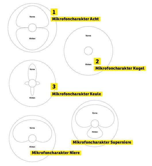 Aufnahmecharakter im Vergleich