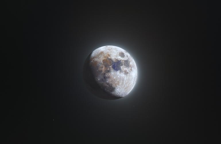 Mond in HDR | Canon EOS 77D | Canon 70–200mm f/2.8 II IS L USM plus Canon 2×-Teleconverter | 27.09.2020