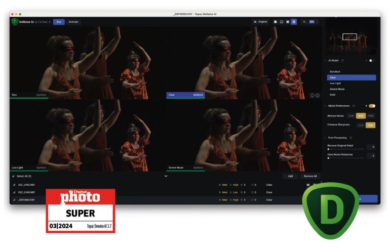 Topaz Denoise AI 3.7: Bewertung mit Testlogo