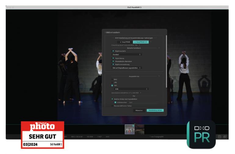 DxO PureRAW 3.7: Bewertung mit Testlogo