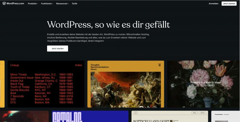Wordpress Startseite 