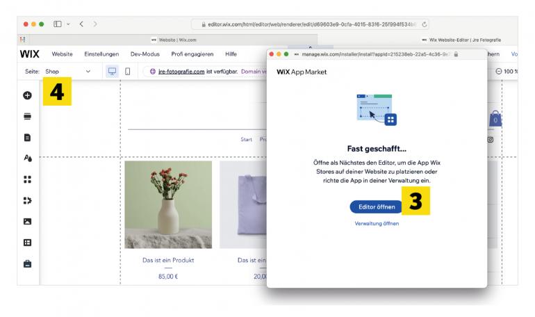 Integration auf der Website