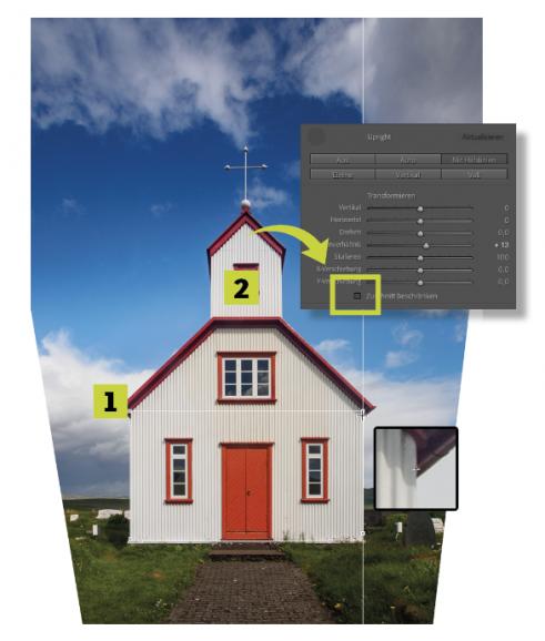 Vertikale Linien korrigieren