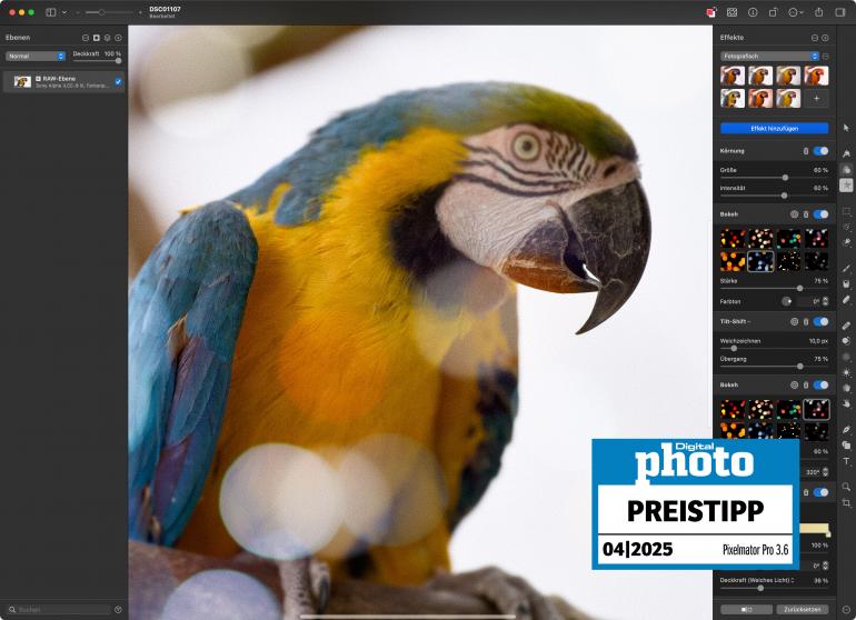 Kreative Bildeffekte bietet Pixelmator – allesamt bis ins Detail anpassbar.