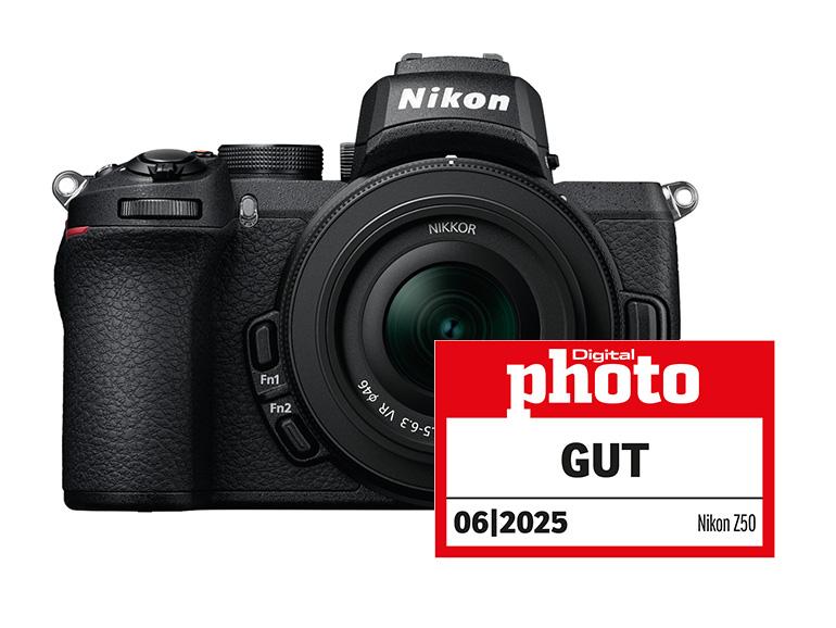 Nikon Z50 mit Testlogo
