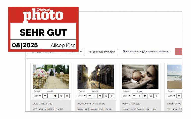 Allcop Fotoabzüge Testergebnis