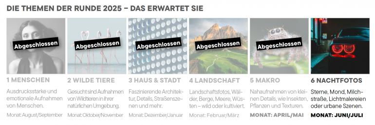 Die Themen des Fotowettbewerbs 2025