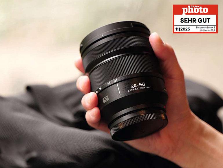 Mit 544 Gramm ist das Lumix S 24-60 mm F2,8 für ein lichtstarkes Standardzoom sehr leicht.