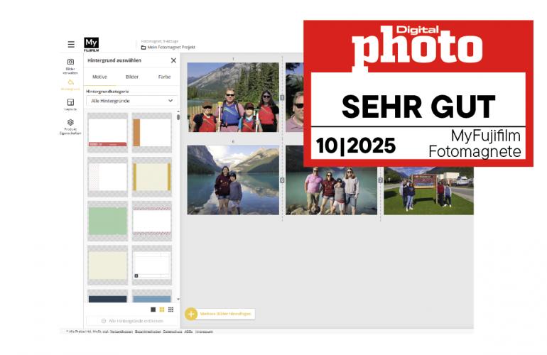 MyFujifilm Fotomagnete Testergebnis