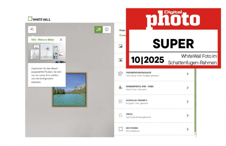 WhiteWall Foto im Schattenfugenrahmen Testergebnis